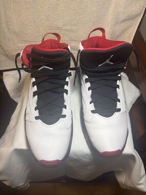 Nike Air Jordan Lift Off White Red Black Lace-Up Basketball Shoes